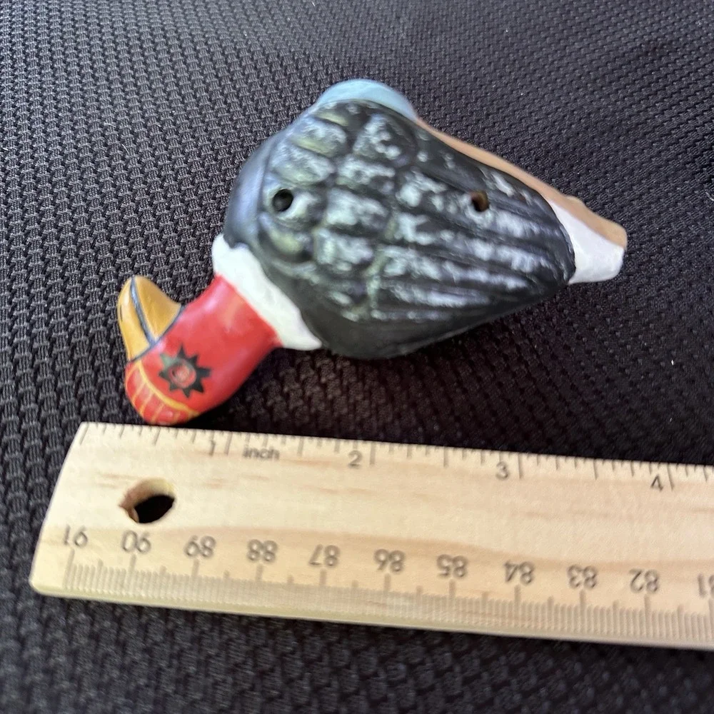 Lot of 2‎ Water Bird Whistles Peru Wood Handmade Hand Painted Colorful